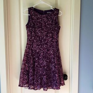 Danny and Nicole purple floral dress